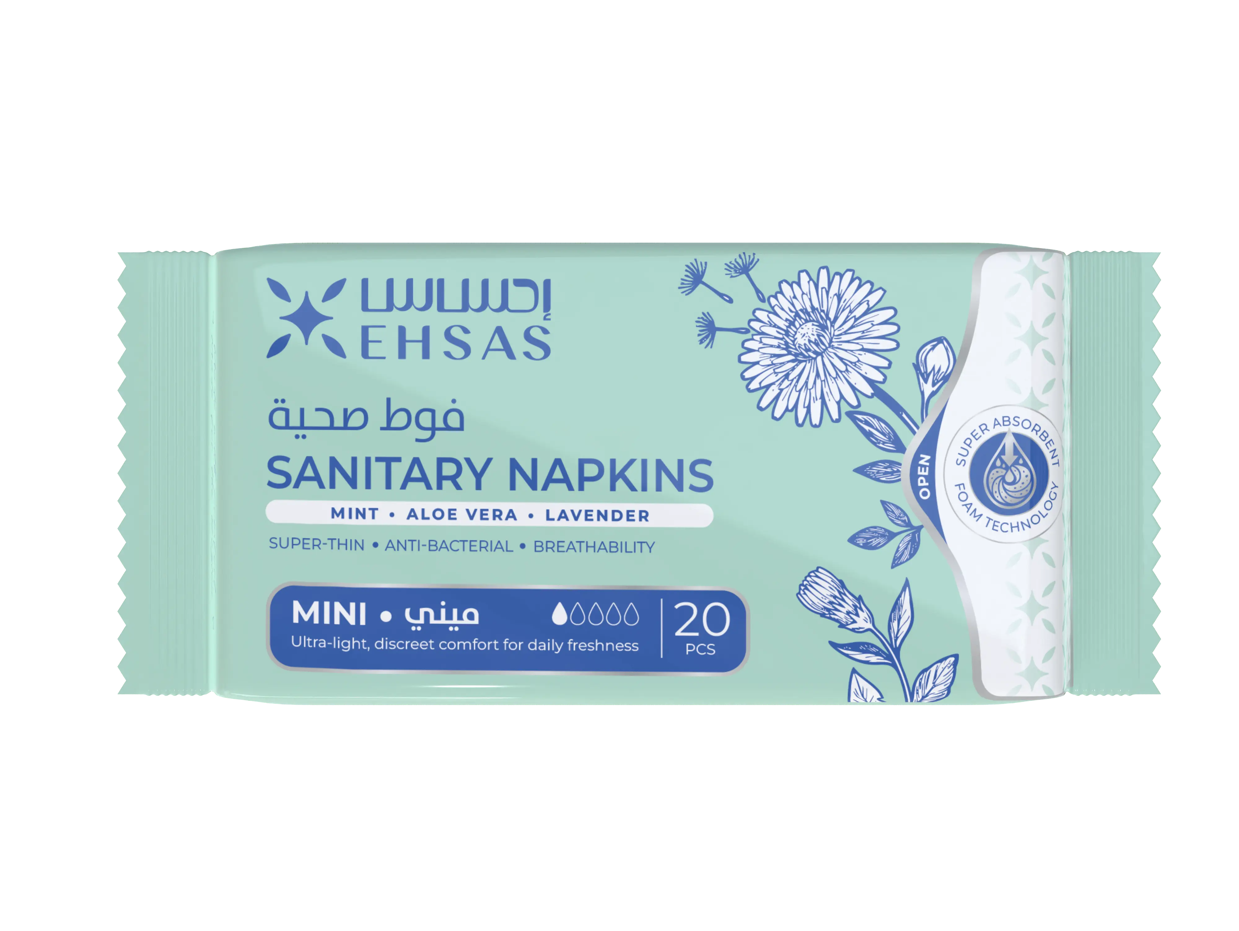 EHSAS Sanitary Napkins (Mint / Aloe Vera / Lavender)